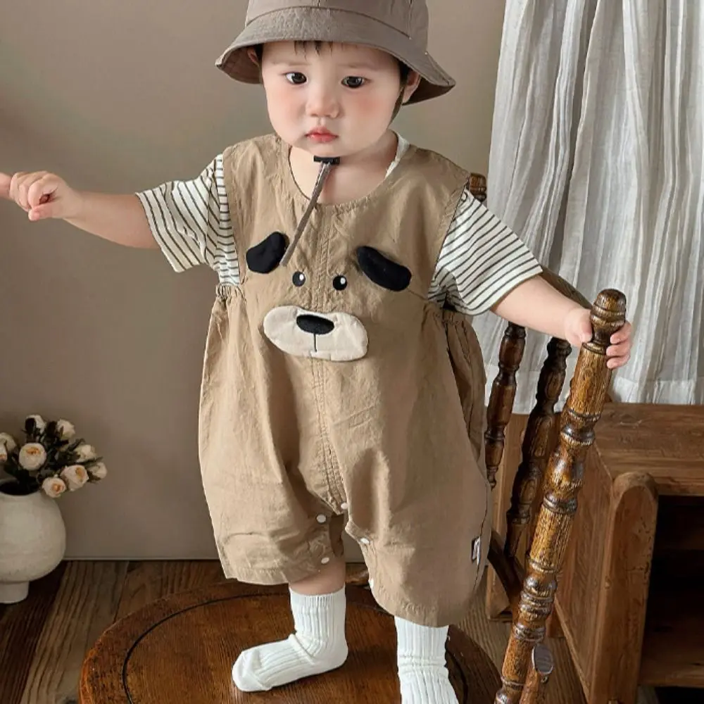 

Stripe Baby Jumper Romper Bodysuit Overalls Cartoon Dog Baby Jumpsuit Infant Romper Cotton Toddle Climb Suit Newborn Baby