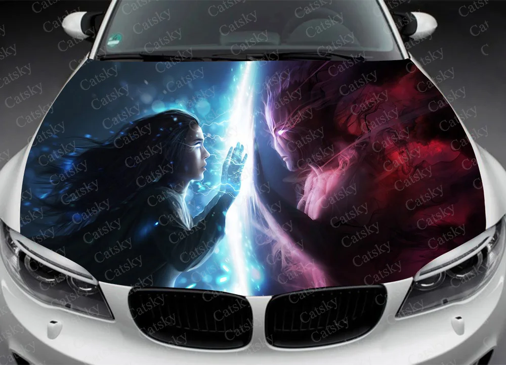 Goddess Devil Car Hood Decal Car Decals Vinyl Sticker Graphic Wrap Decal Truck Decal Truck Graphic Bonnet Decal Jeep