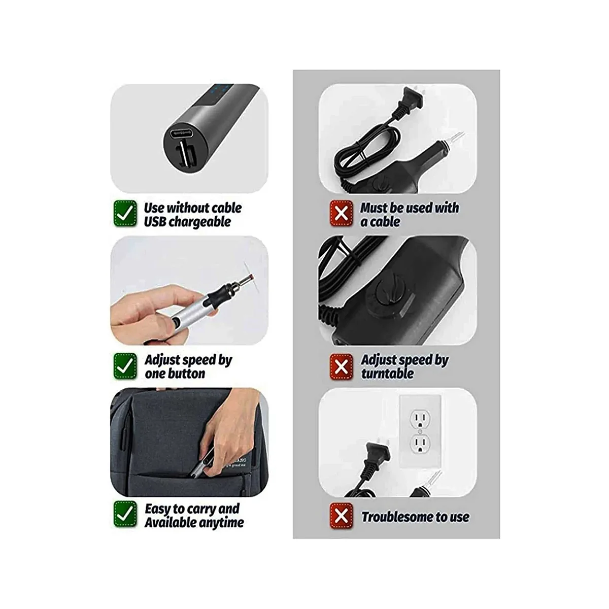 Stylo de gravure professionnel personnalisable USB, aste, sans fil, outil de gravure pour métal, 30 bits