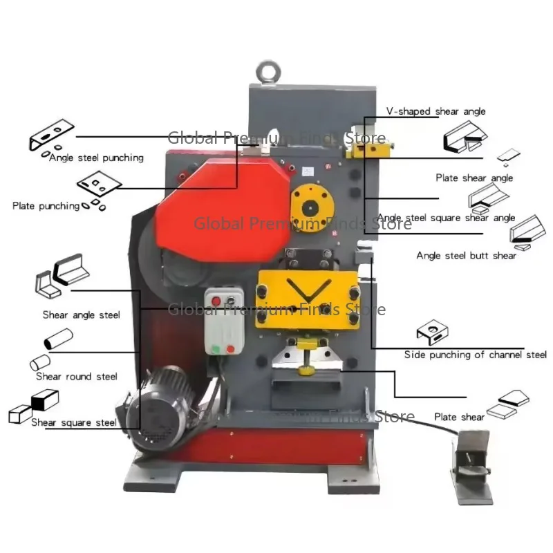 Factory Price Iron Aluminum Stainless Steel Plate Punching Cutter Multi-purpose Punching and Shearing Machine