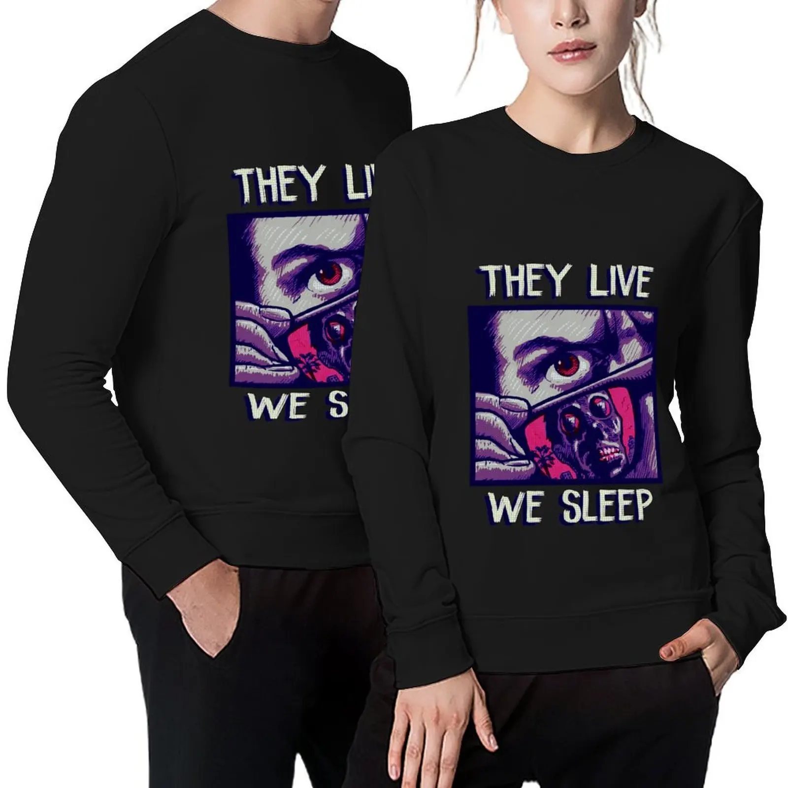 

They Live, We Sleep Pullover tracksuit men anime clothes autumn men wear new in hoodies & sweat-shirt