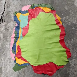 Genuino colorato colore brillante primo strato di abbigliamento sottile pelle di pecora morbida pelle fatta a mano fai da te produzione di articoli in pelle