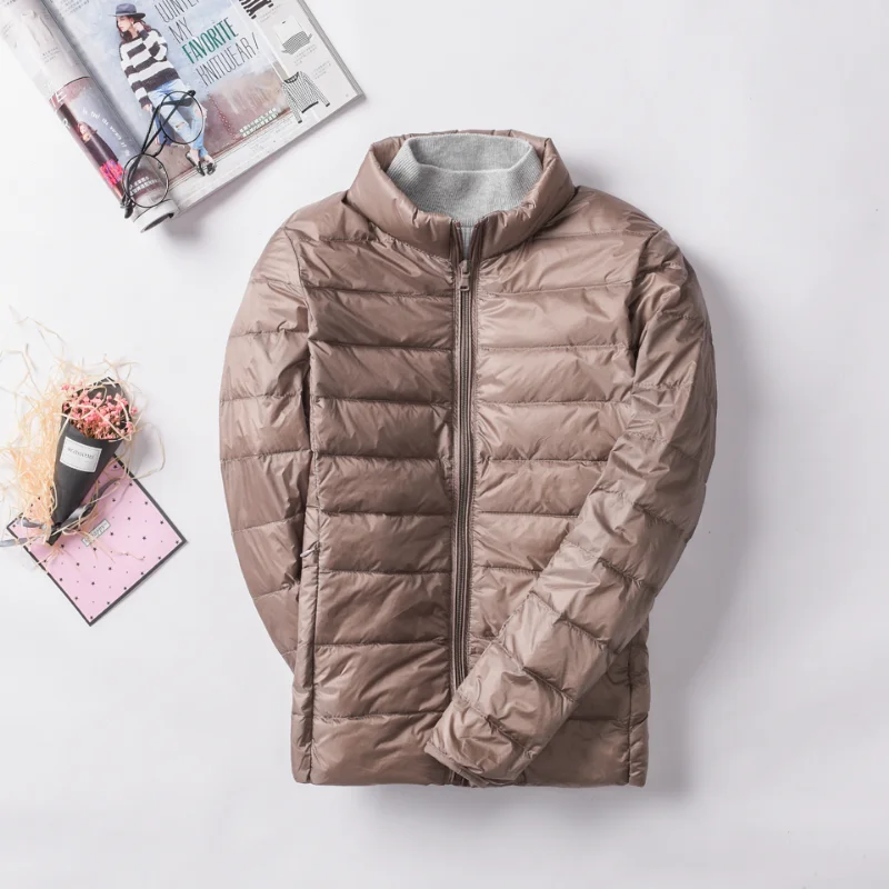 Purple Women Packable Down Jacket Female Ultralight Camping Hiking Waterproof Winter Coat Outdoor Windproof Warm Puffer Jackets