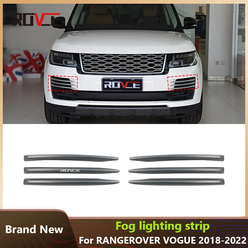 ROVCE – bande autocollante décorative pour phare antibrouillard avant de voiture, 6 pièces, pour Land Rover Range Rover Vogue 2013 – 2017/2018-2022