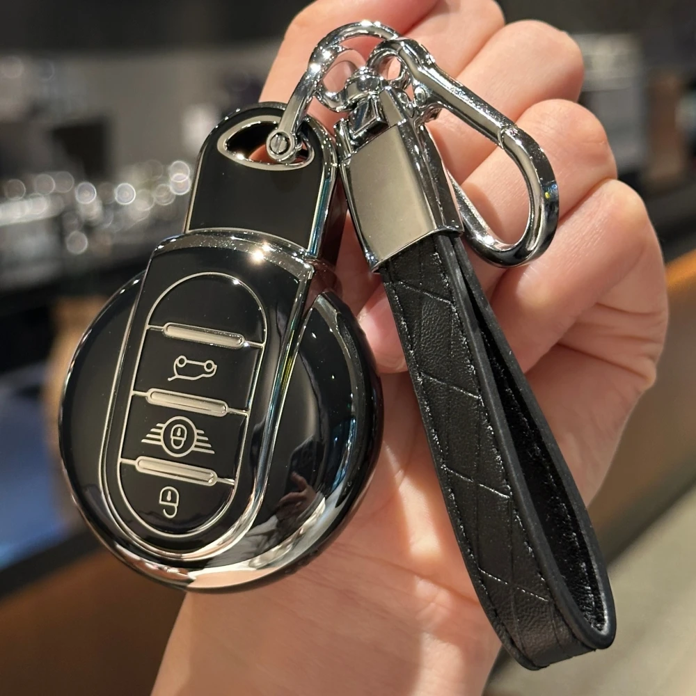 

TPU Keychain Cover with Key Ring for BMW Mini Cooper S One JCW F54 F55 F56 F57 F60 Clubman Countryman High Quality Key Chain