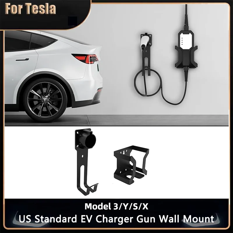 

EV Charger Cable Holder Gun Head Socket For Electric Vehicle Plug Type2 Type1 Wall Mount Bracket Holster Dock EV Accessories