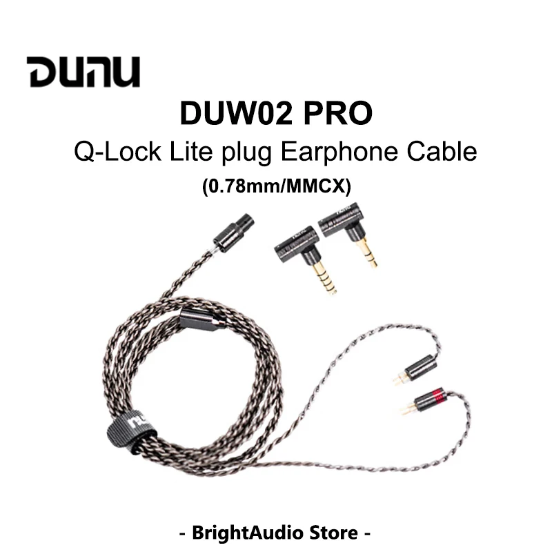 DUNU DUW02 PRO Upgraded Earphone Cable with Q-Lock Lite 3.5mm+4.4mm plug Litz Wire MMCX 0.78mm