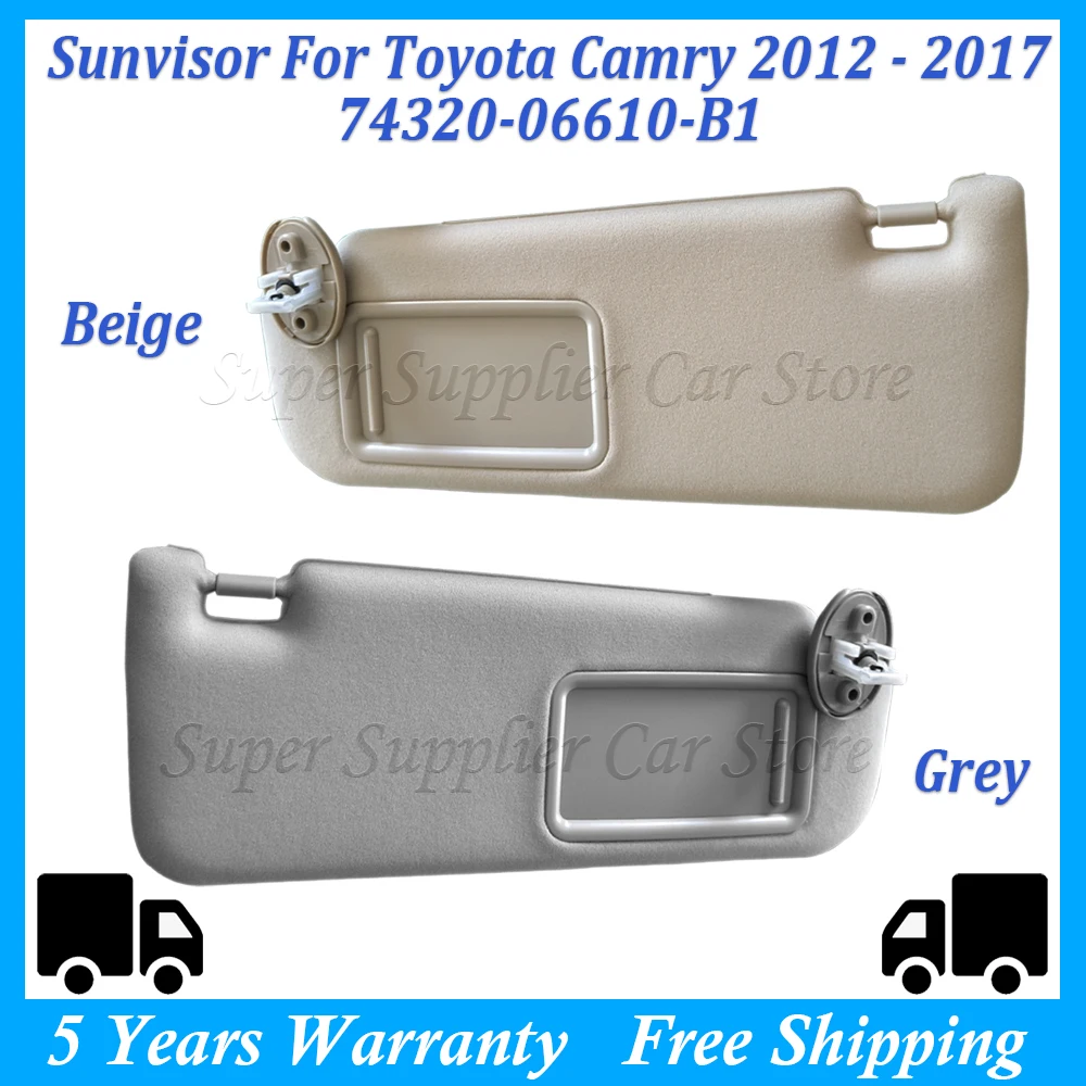 

Beige Or Grey Left Right Side Driver Side Passenger Side Sunvisor Car Sun Visor For Toyota Camry 2012 2013 2014 2015 2016 2017