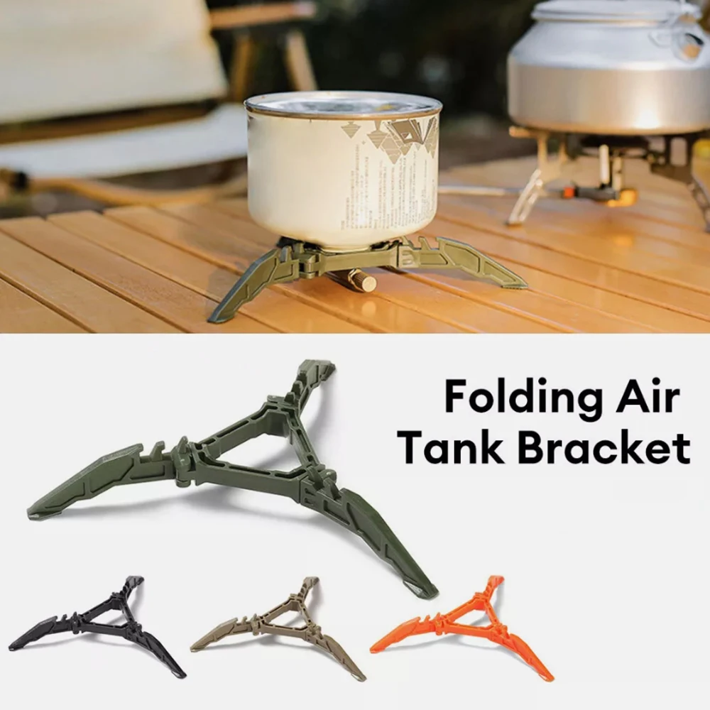 Gas Tank Bracket Foldable Fuel Can Stabilizer Anti Dumping Tripod Camping Gas Tank Bracket Support Base Cookware Accessories