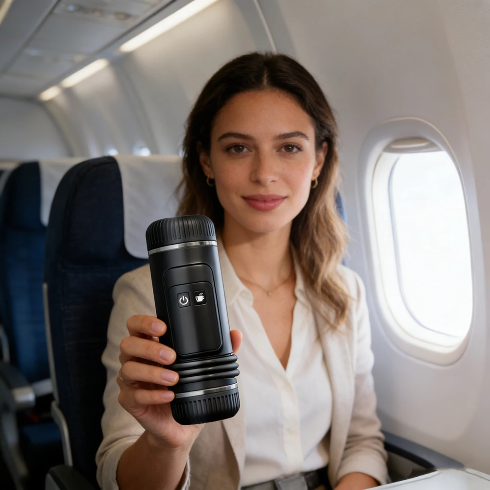 Portable Capsule Coffee Machine Heating fully Semi-automatic Espresso Mini Coffee Maker For Car Outdoor Home Using 5Cups 80ml