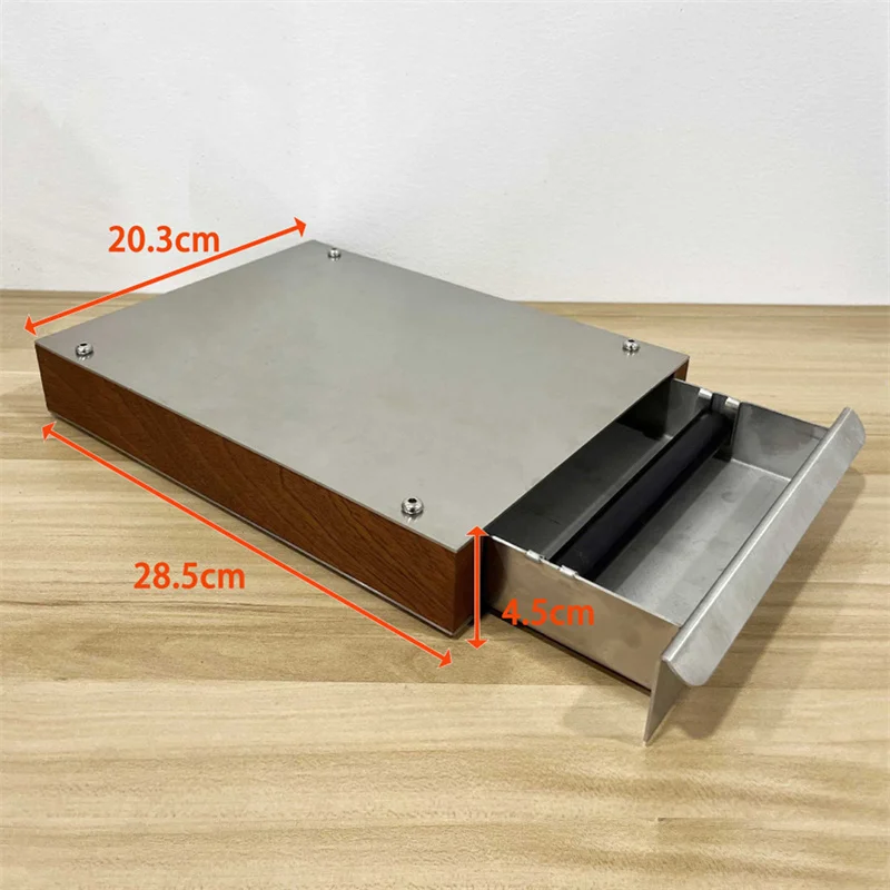 Espresso Knock Box Drawer Coffee Grounds Knock Box Stainless Steel Slag Barrel Knocking Powder Container Coffee Grind Knock Box