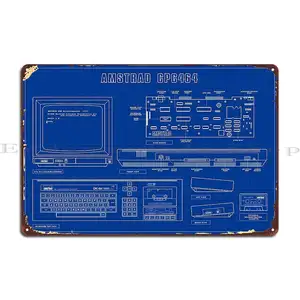 Amstrad BPK 464 Cetak Biru Tanda Logam Garasi Merancang Dekorasi Dinding Lucu Plakat Tanda Timah Poster 10 penjualan terbaik amstrad 6128 - №