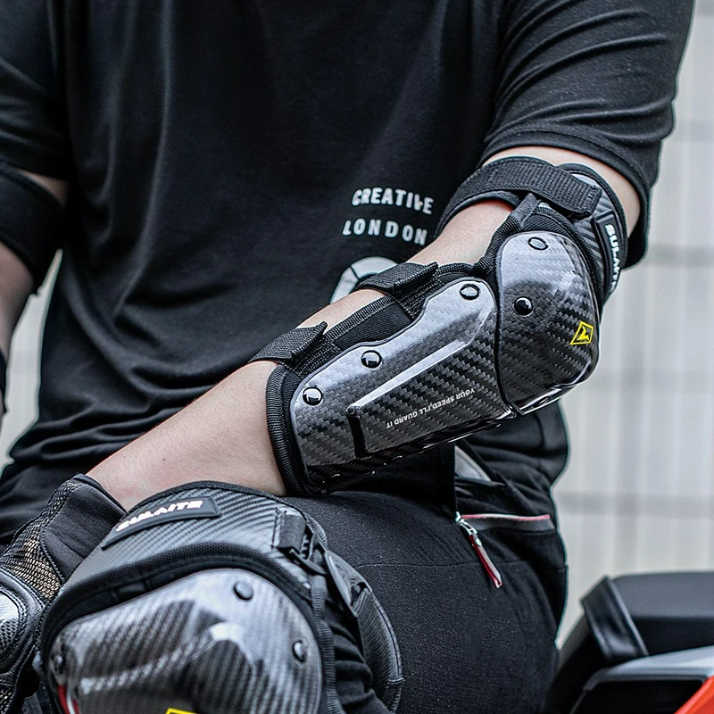 Motocross Knee Pads Moto Protection Riding Elbow Guard Motorcycle Motorbike Off-road  Racing MTBKnee Pads Carbon Fiber Protector view 5