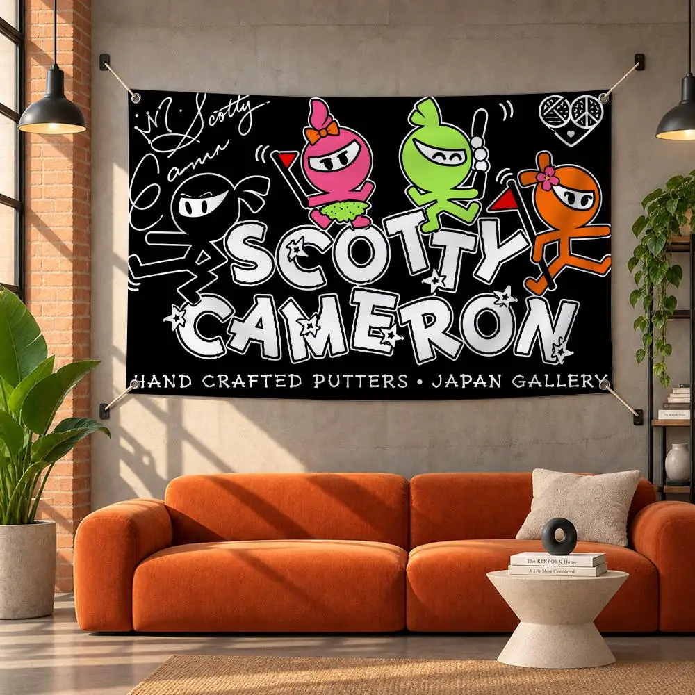 S-Scotty Logo Cameron-N Flags Tapestries Outdoor Parties Bedrooms Living Rooms Dorm Rooms Wall Decor Banners Gifts