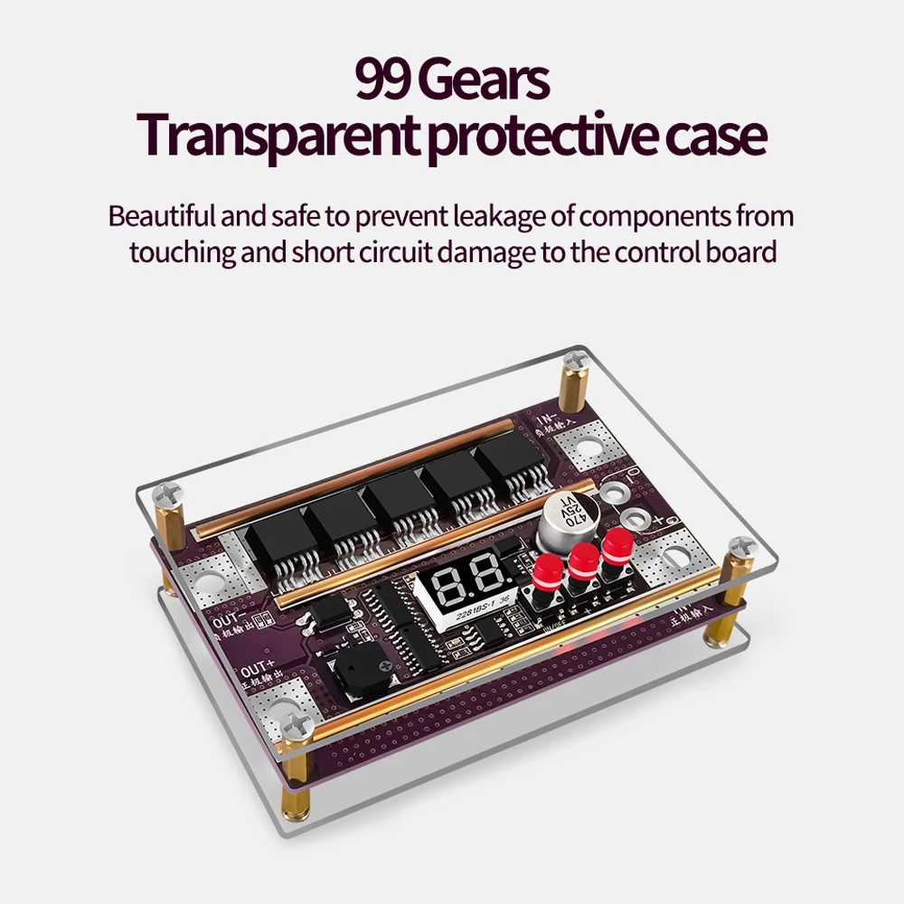 99 Gears 8V-24V Spot Welder Kit Digital Power Adjustable Spot Welding Pen Control Board Nickel Sheet For 18650 Lithium Battery