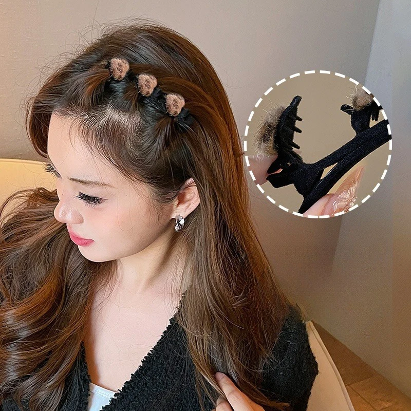 2/4Pcs Leopard Heart Decor Elegant Hair Pin Lint Double Layer Hairpin ผมคลิปอุปกรณ์เสริมผมผู้หญิง Hairpin