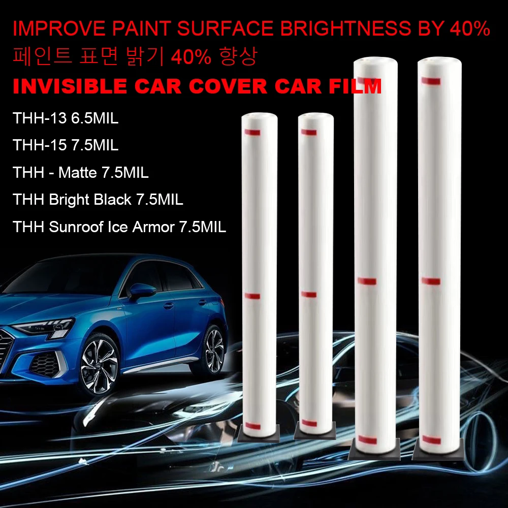 

TPU Invisible Car Clothing Automotive Film TPH Transparent Protective Film Thermal Repair Length 15m Width 1.52m Car clothing