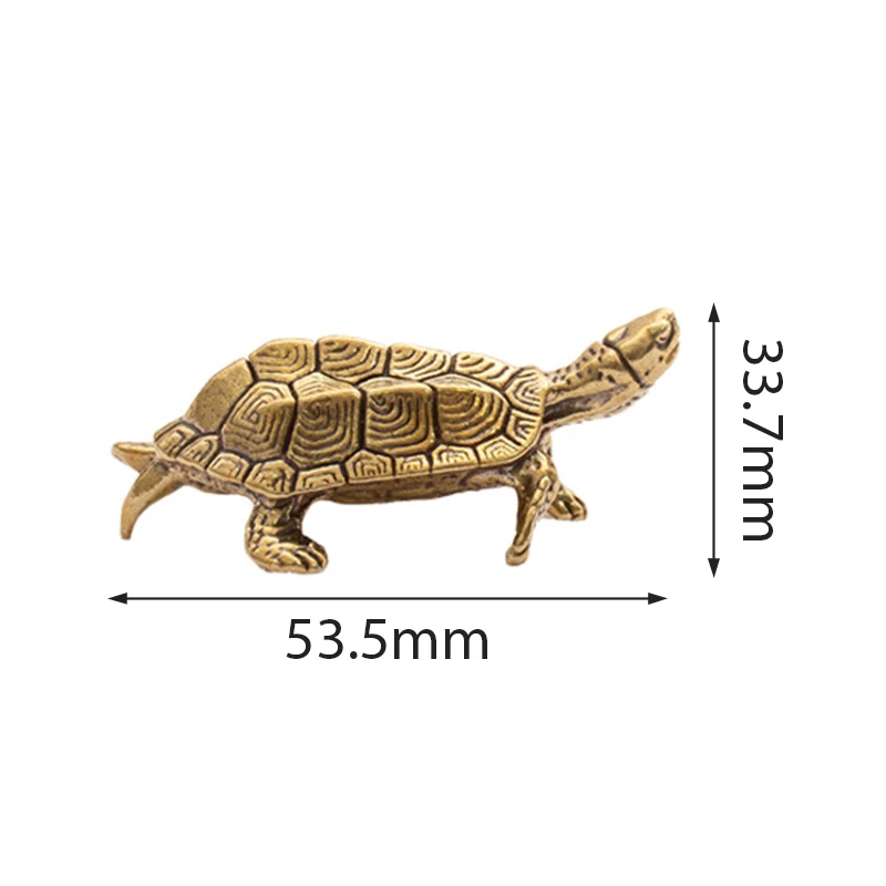 Pełna miedź antyczne miniatury zwierząt figurki rzemiosło biura na biurko dekoracje Retro mosiężne żółwiem morskim ozdoby do wystroju domu