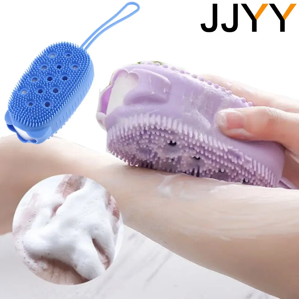 

JJYY Silicone Body Scrubber Bath Exfoliating Scrub Sponge Shower Brush Exfoliator Skin Care Cleaner Dead Skin Remover Bathing