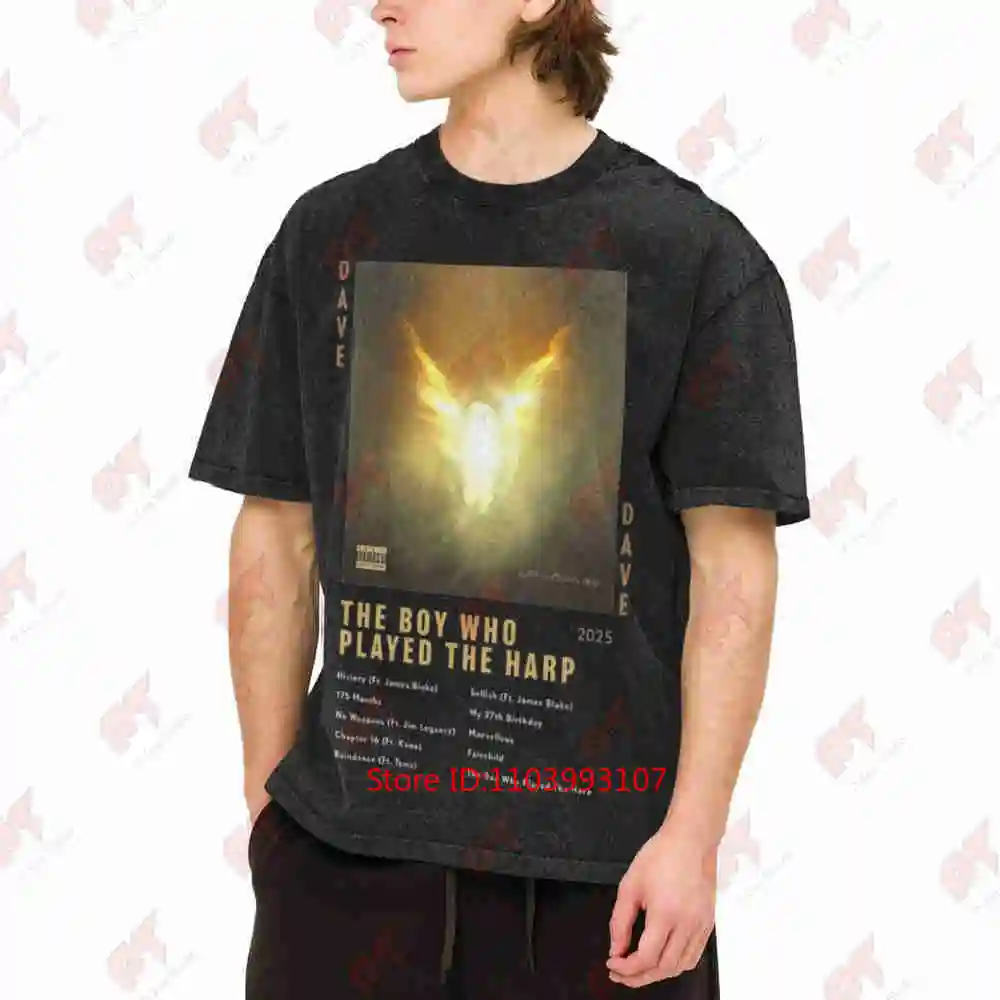 Dave The Boy Who Played Harp Santan Bootleg Vintage Washed Tee Pure Cotton T-Shirt