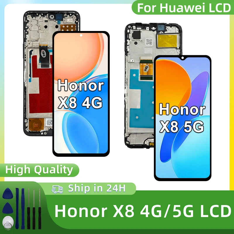 IPS For Huawei Honor X8 4G LCD TFY-LX2 TFY-LX3 Display Touch Screen Digitizer Assembly For Honor X8 5G Display Replace Parts