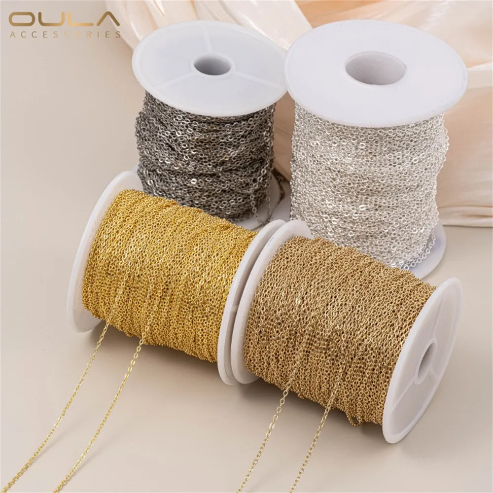 

14K Gold-plated Chain, Fine Gold-plated Chain, Tassels, O-shaped Chain, Extended Necklace, Bracelet Material, Diy Accessories