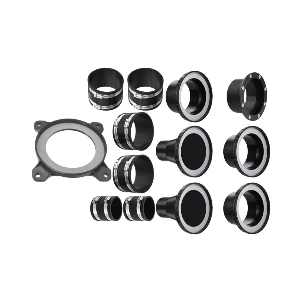 100mm Dust Collection Adapter Kit with Magnetic Release Mechanism and Stainless Steel Clamp for Workshop Installations
