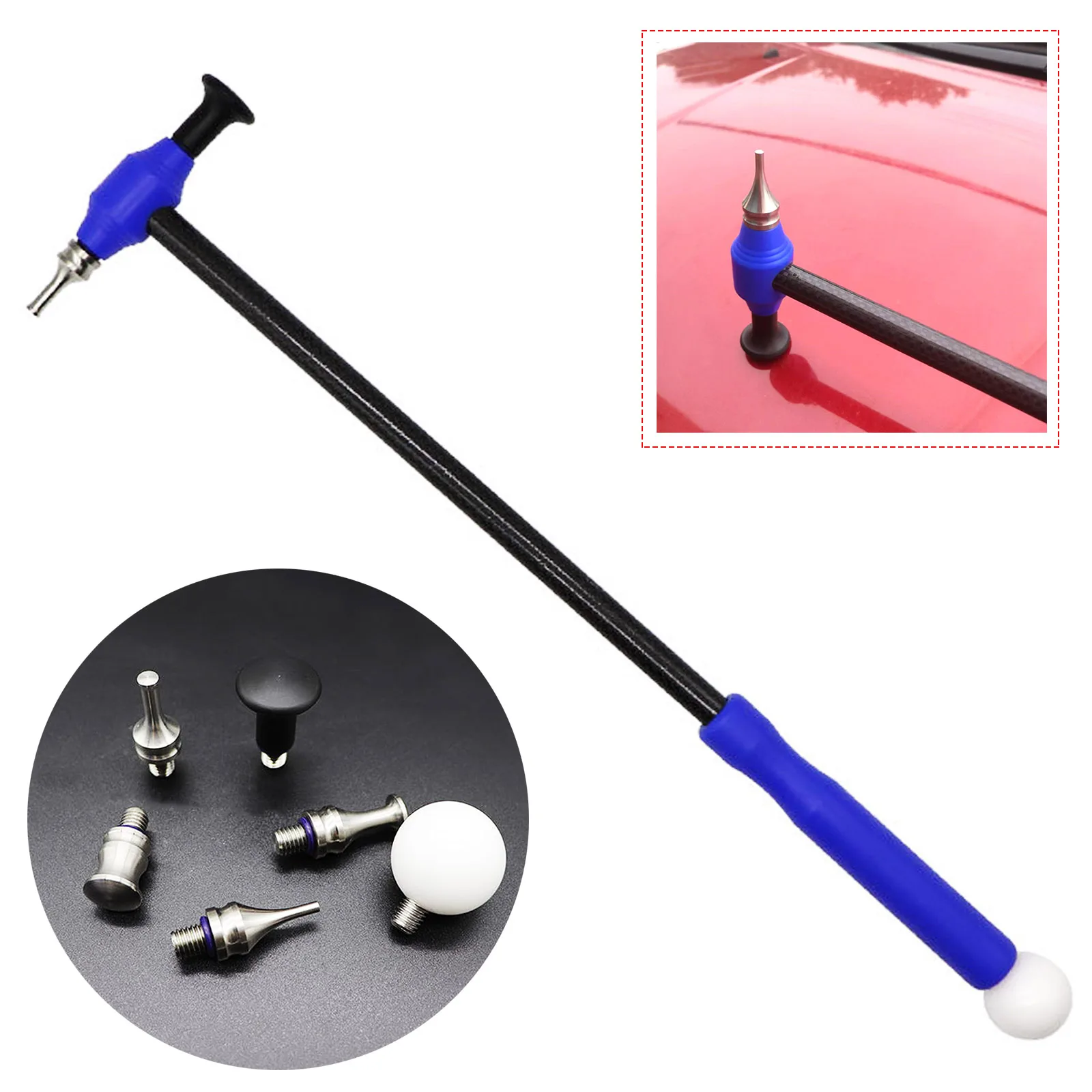 

New Auto Dent Repair Tool Titanium Alloy Tapper Hammer With Carbon Fiber Handle M8 Screw For Car Body Dent Repair Tools