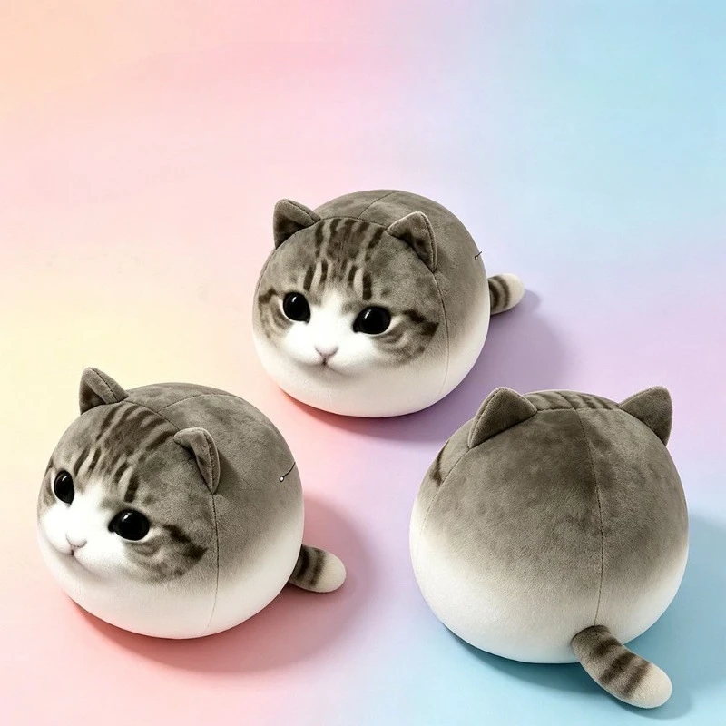Crispy Horn Kitten Stuffed Doll, Ultra Soft Squishy Throw Pillow, Comfort Companion Plush Toy, Funny Fluffy Cotton Figure