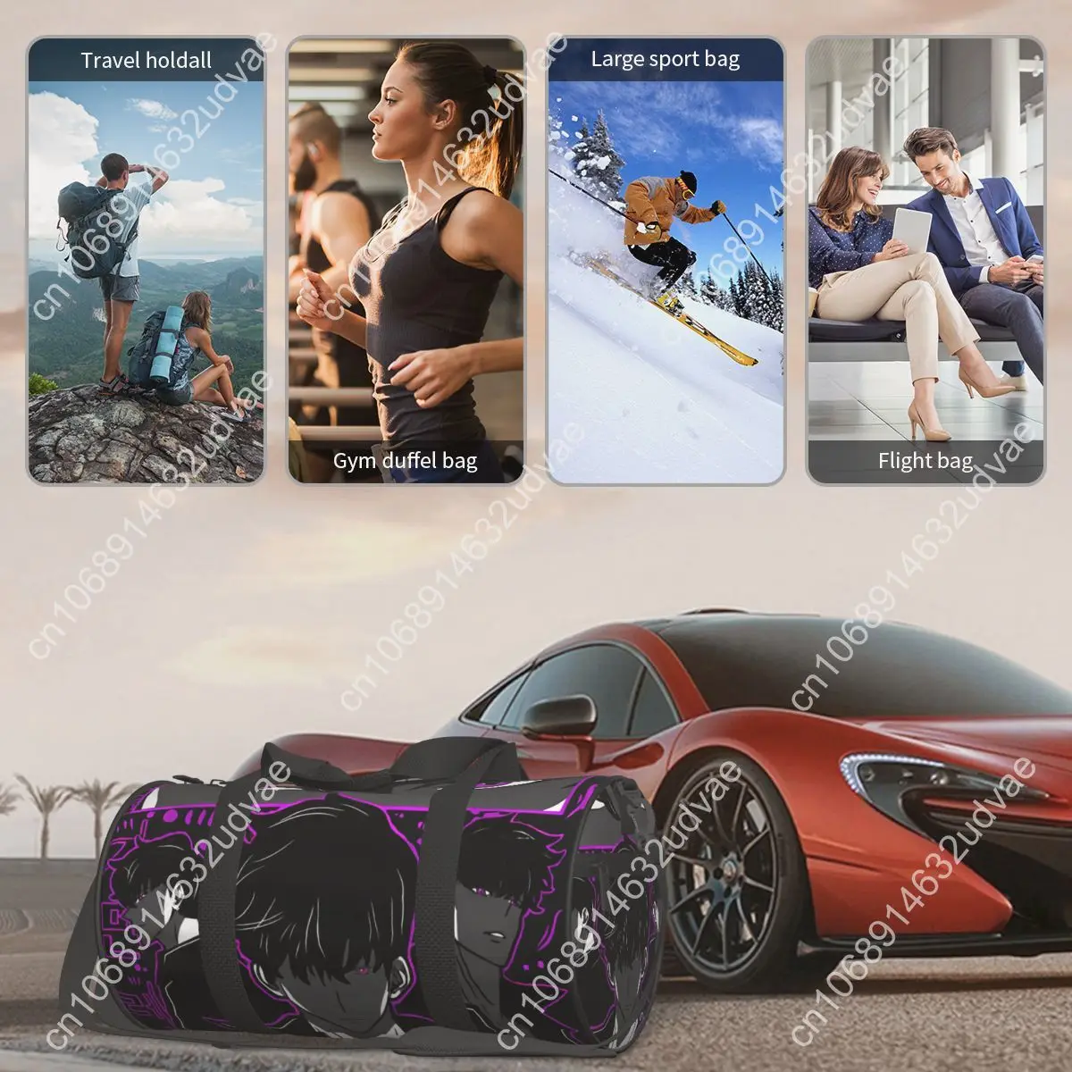 Hot Anime Sung Jin Woo Sports Bags Solos L-Levelings Luggage Gym Bag Large Capacity Handbags Men Women Outdoor Fitness Bag