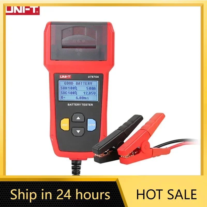 

UNI-T Car Battery Tester 12V 24V DC Charger Analyzer UT673A UT675A Capacity Load Tester Cranking System Test 40-2000CCA