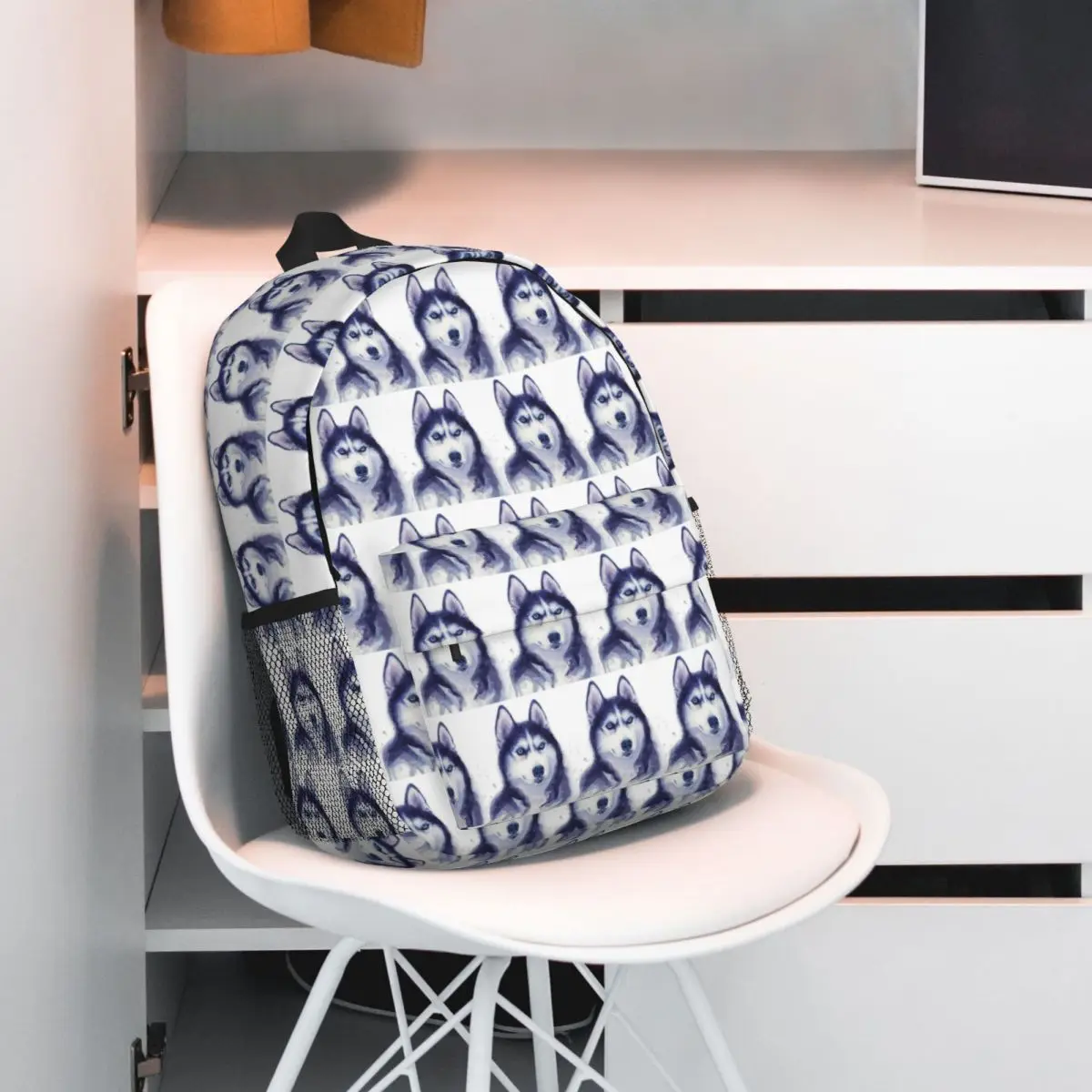 

Husky Dog Ink Painting Print Backpack Student BookBag Children School Bag Laptop Shoulder Bags for Boys Girls