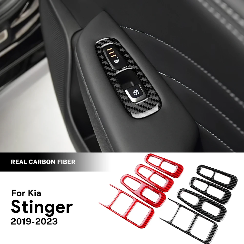 

Carbon Fiber Window Switch Panel Trim Cover for Subaru Impreza WRX STI 2002 2004 LHD Door Lift Frame 6PCS Interior Trim Upgrade