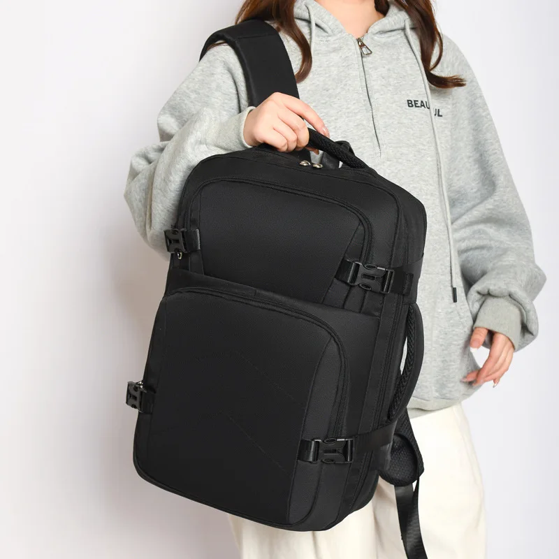 

Travel Backpack Business Commuter Laptop Bag 2025 New Solid Color Student School Bag Large Capacity Going Out