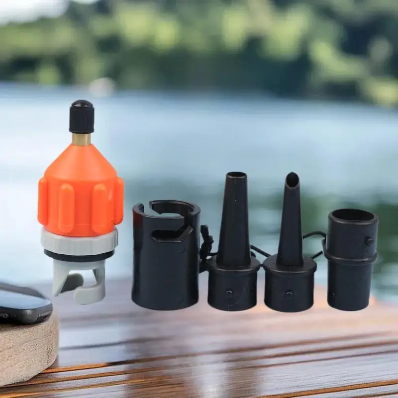 Inflatable Air Pump Adapter and Air Valve Combo Kit for SUP, Paddle Boat, Kayak, Tire