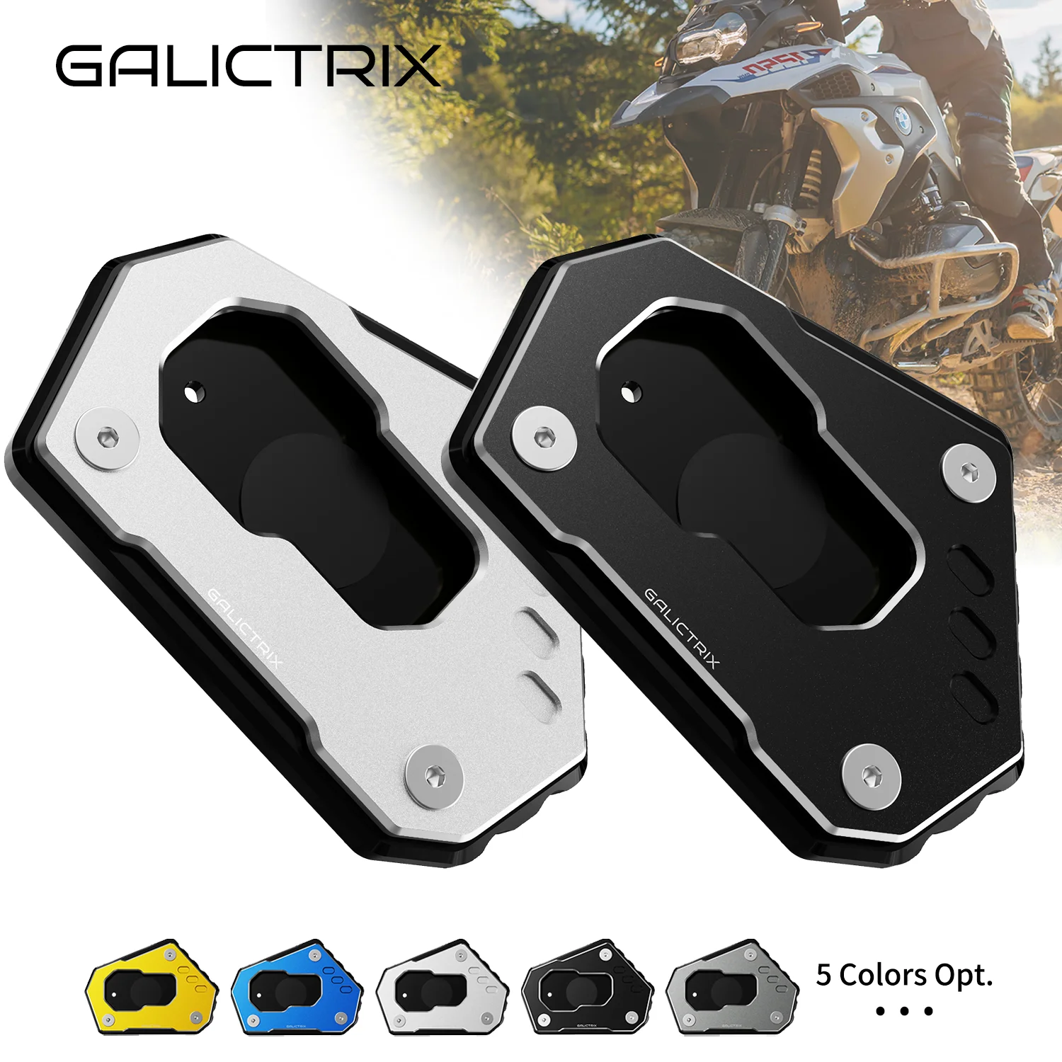 GALICTRIX For BMW R1250GS Accessories BMW R1200GS Adventure Motorcycle Kickstand Side Stand Extension Pad