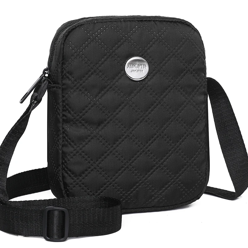 Durable Water‑resistant Nylon Crossbody Bag Elegant Quilted Texture Small Phone Purse for Women Casual Everyday Wear
