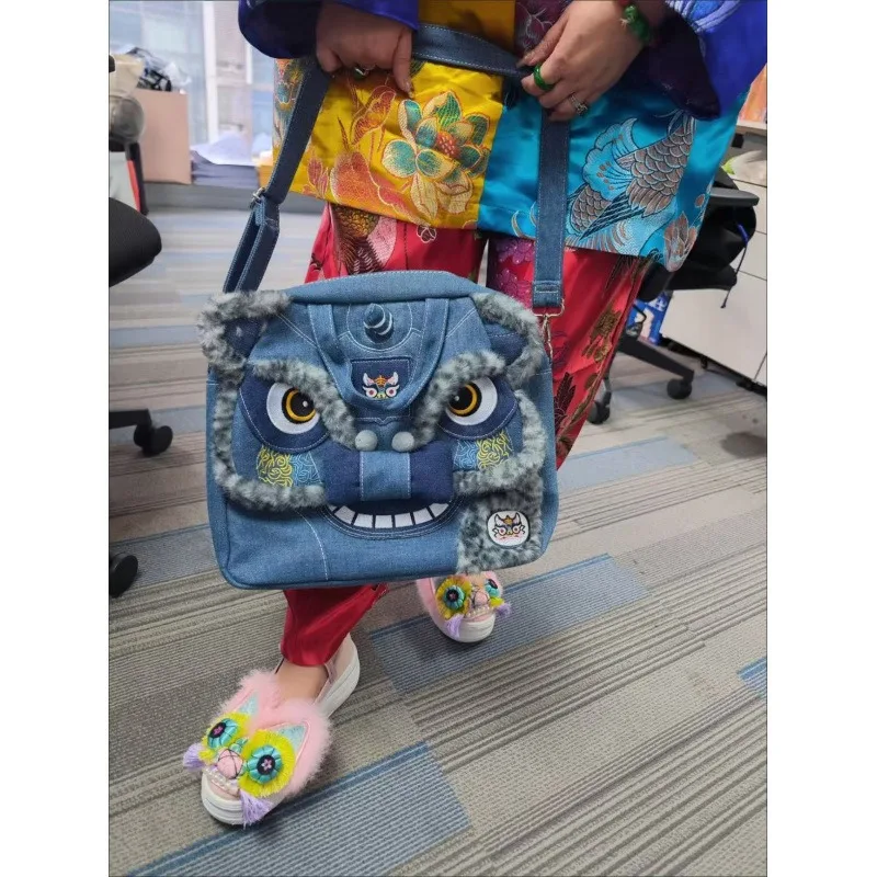 Awakening Lion Backpack Cute China-Chic New Year Bag 2026 New National Bag Boys and Girls Children Cross Body Bag