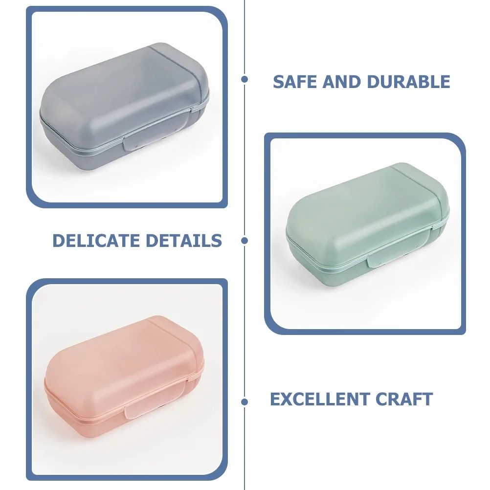 Sealed Soap Box Travel Supplies Portable Soap Shampoo Bar Stand Soap Box Bathroom Accessories Square With Cover Plastic ﻿