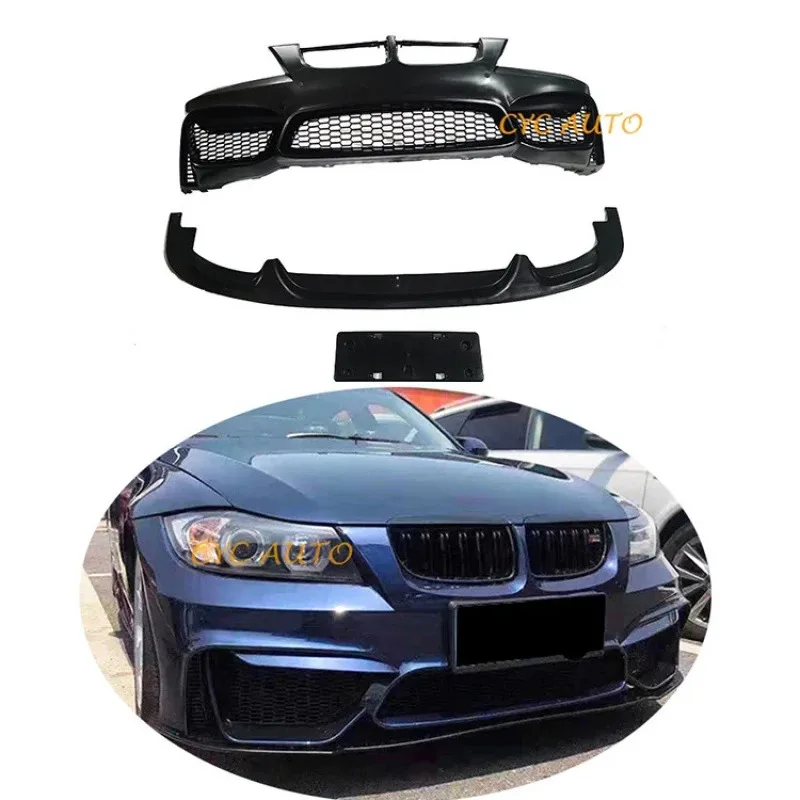 

M4 LOOK Front Bumper Rear Bumper Car Bodykit With Front Lip For 3Series E90 Per-Lci 2005 2006 2007 325I 330