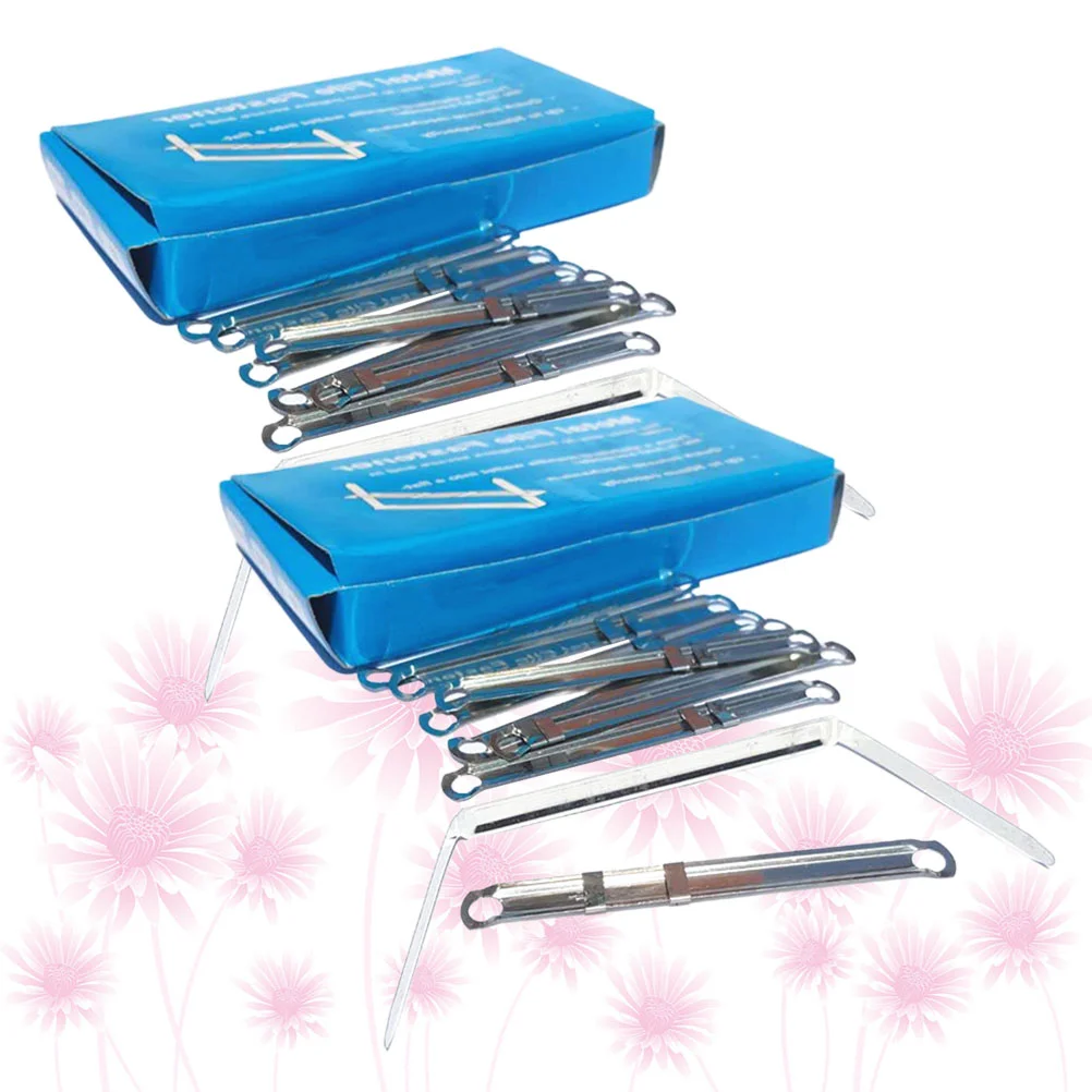 100 Pcs Folder Metalbindingclipbindingringbindingstrip Binder Clips Paper File Fasteners Stationery Supplies