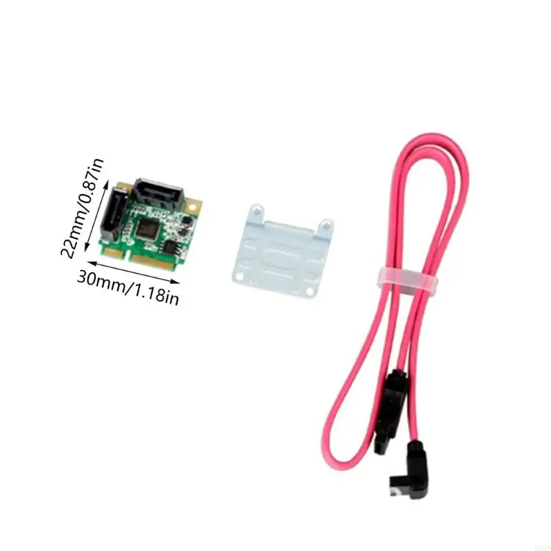 D08B Small PCIExpress 2 Port Controller Card With ASM1061R Chipset Support RAID1/RAID0/SPAN