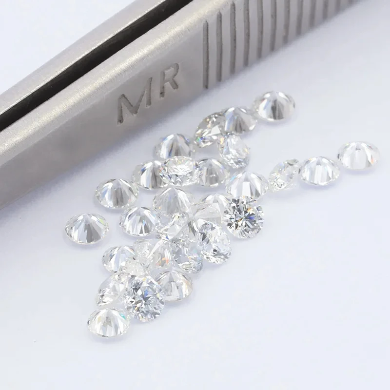 COSFIX DEF VS Round Brilliant Cut 0.9mm~3mm Man Make Rough CVD Lab Grown Diamond Small Size HPHT Loose Stones