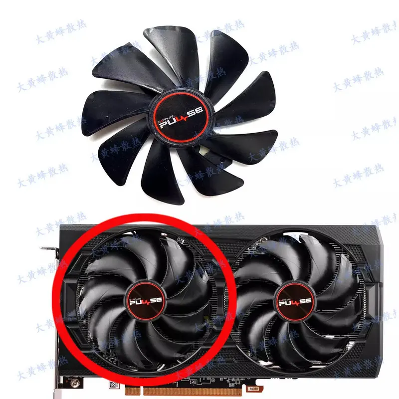 for Sapphire RX5500XT RX5600 5700XT PULSE BE Graphics Video Card Cooling Fan FD10015M12D