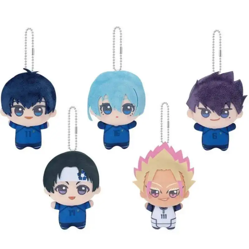 อะนิเมะสีฟ้าล็อค Rin Itoshi Mikage Reo คอสเพลย์หุ่นตุ๊กตาผ้าฝ้าย Maumet Kunigami Rensuke ตุ๊กตาสัตว์ Widget พวงกุญแจจี้