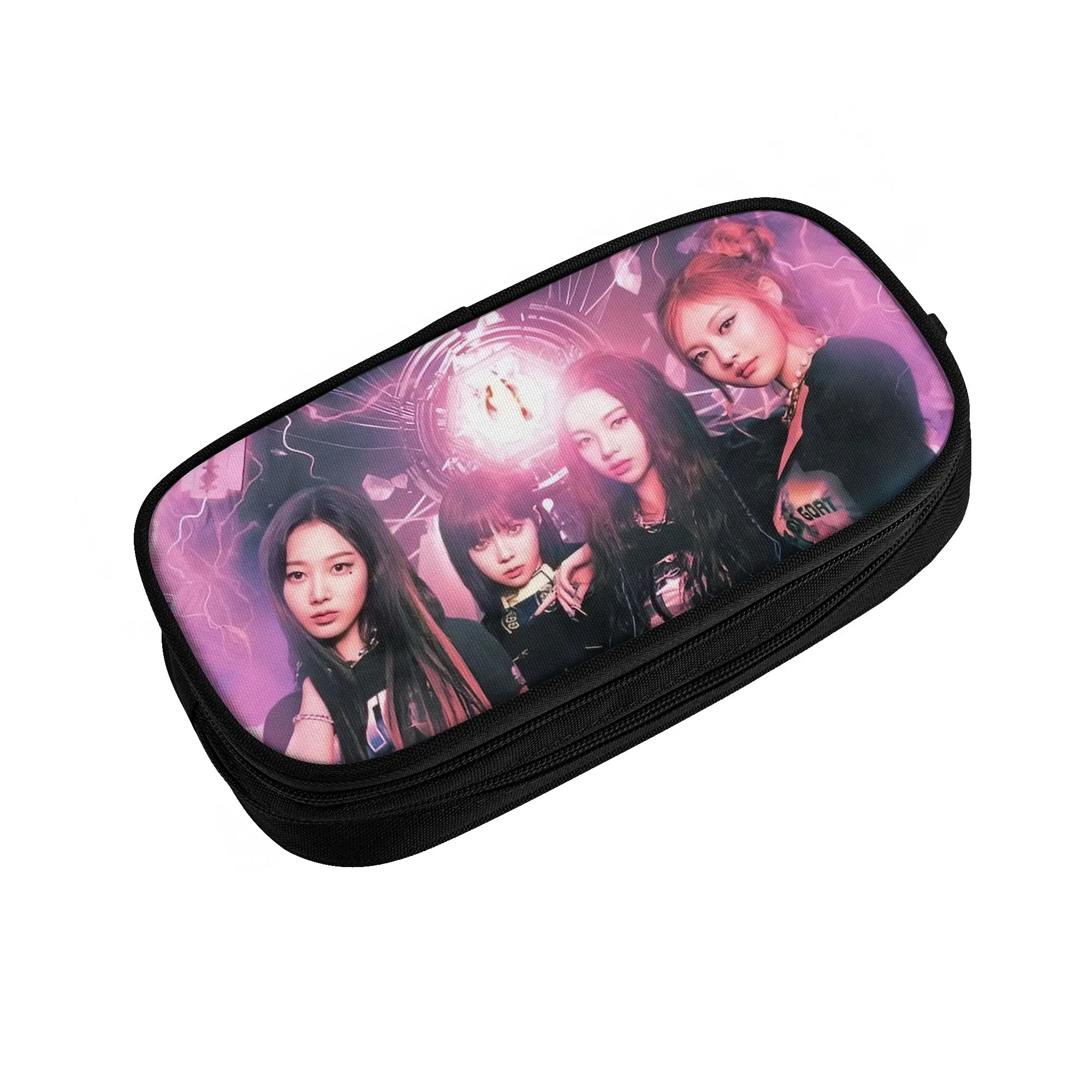 Kpop A-Aesp A-Aas Girls Karina Winter Giselle Ningning Pencil Case for Girl Boy Large Capacity  Pen Bag Box Stationery