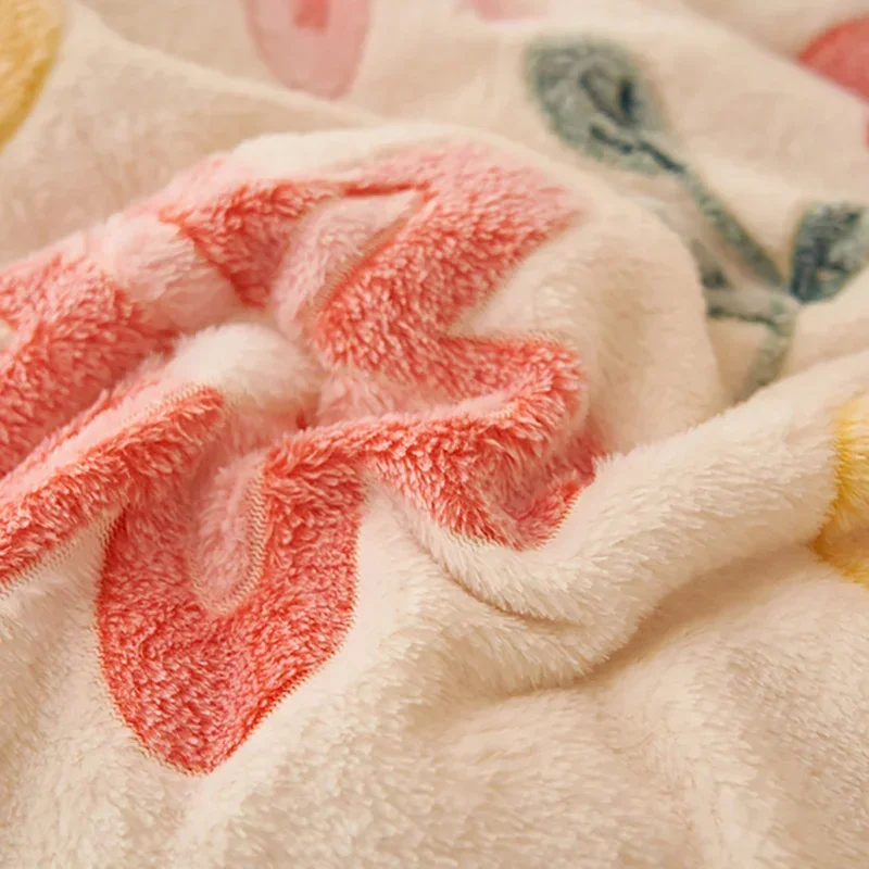 Thicken Milk Velvet Duvet Cover Autumn and Winter Milk Fleece Quilt Cover Add Fleece To  for Warmth Soft Skin Friendly Bedding