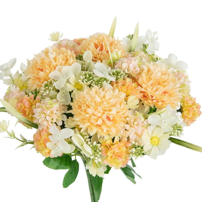 

High Quality Artificial Flowers Silk Lilac Ball Chrysanthemum Wedding Home Festival Decor DIY Gifts Bride Bouquets Garden Cheap