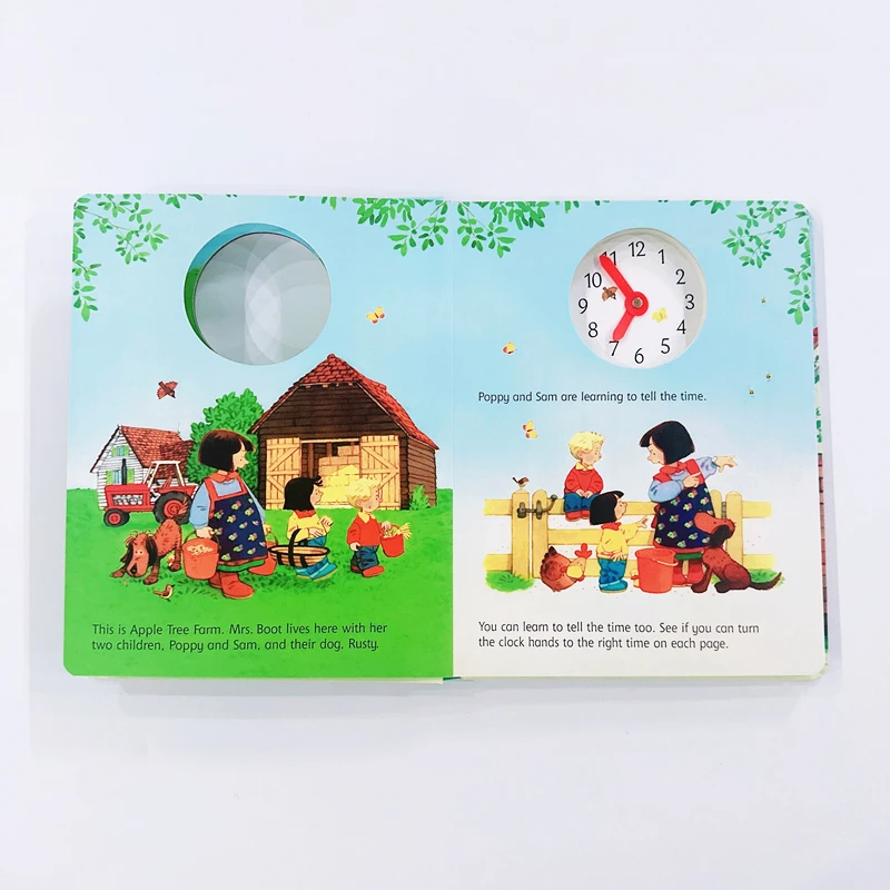 Usborne Telling The Time Book - Interactive Clock Learning for Kids Educational Time Teaching Aid