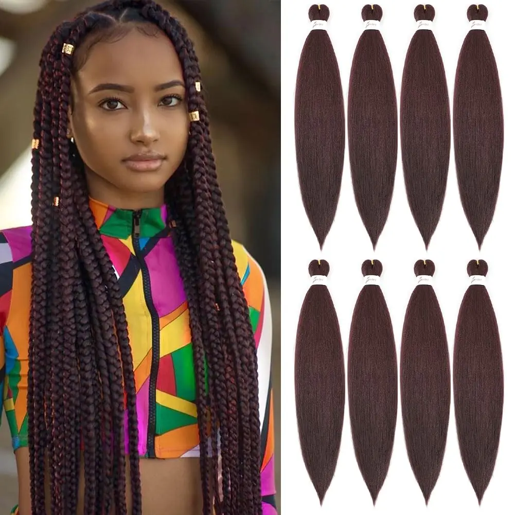 SOKU 30 Inches Synthetic Braiding Hair For Black Women  Elegant Pre Stretched Hair Extension Daily